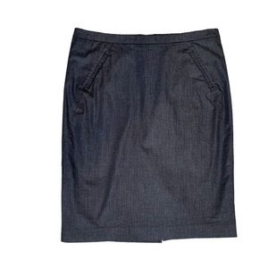 Loft Tencel Denim Pencil Skirt |Size 8